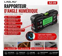 Jauge d'angle laser numérique rechargeable par USB, inclinomètre et niveau de haute précision avec lignes laser double face, outils magnétiques pour le bricolage SZ-09