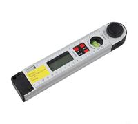 Jauge d'angle numérique 0-225° avec écran LCD rétroéclairé, construction en alliage d'aluminium, bulles à double niveau et fonction de conservation des données pour bricolage, menuiserie