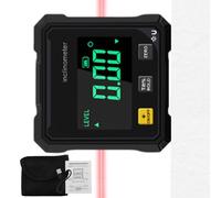 Jauge d'Angle Numérique - Cube Inclinomètre,Niveau à Bulle pour Menuiserie Scie Table à Onglets Montants Boussole Voiture Maison Bois Bricolage