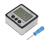 Jauge d'Angle Numérique, Inclinomètre Numérique IP54 avec Base Magnétique et Ecran d'Affichage à Cristaux Liquides, Précision Rapide 4 x 90 °(Sliver)