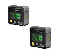 Jauge d'angle Numérique Magnétique À 4 Côtés avec Laser, Outil De Mesure d'angle Électronique Magnétique, Rapporteur d'angle, Inclinomètre, Rechargeable par USB, Outils Utiles (2pcs)