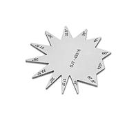 Jauge d'angles de 15 à 120 degrés en métal antirouille transparent pour charpentier