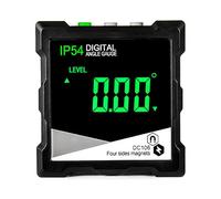 Jauge d'angles numérique - Rapporteur magnétique - Inclinomètre - Boîte de niveau cube - Rétroéclairage - Compteur de niveau numérique pour le travail du bois