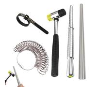 Jauge De Bagues Outil, Jauge de Taille pour Bijoux, Mandre à Bague pour Bijouterie et Réparation, Rubber Mallet et Mètre Ruban pour Femme et pour Mesures à Domicile et Achat en Boutique Détermination