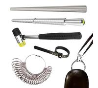 Jauge De Bagues Outil | Mesureur pour Bijoux | Mesure Anneau | Rubber Mallet et Mètre Ruban pour Femme et pour Mesures à Domicile et Achat en Boutique Détermination de la Pointure