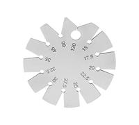 Jauge de biseau de 15 à 120 degrés, jauge d'angle de hache biseautée en acier inoxydable, rapporteur de bords obliques, forme ronde, détecteur d'angle de couteau pour mesurer la