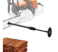 Jauge de bois de chauffage - Guide de coupe magnétique en acier, arbre d'alignement télescopique, composant de mesure de barre de scie réglable, bâton de marquage du bois robuste | Équipement