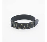 Jauge de bracelet noir - Outil de mesure de poignet - Outil de mesure en plastique pour bracelets de taille de bijoux, mandrins et accessoires - 15 à 25 cm