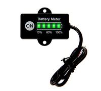 Jauge de carburant de batterie Runleader LED, DC12V / 24V, affichage de la capacité de la batterie en temps réel, batterie au plomb applicable, écran activé/désactivé pour l'équipement de soin du