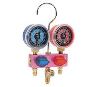 Jauge de Collecteur, Mini Manomètre de Réfrigérant fluoré pour Réfrigérant R22, R32, R410A, Outil de Climatisation à Bouton Métallique G1/4, Détachable pour Windows