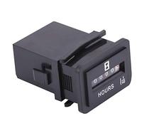 Jauge de compteur horaire mécanique Construction ABS durable Compteur horaire de moteur 6V 80V DC pour générateur d'essence Véhicules de construction de bateaux à moteur Machines (HM001)