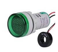 Jauge de courant de tension alternative ronde, compteur intégré de 22 mm, lecture LED V a, outil de contrôle de boîte de distribution pour panneaux d ' atelier