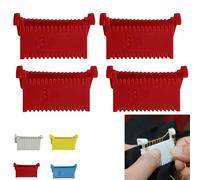 Jauge de couture à clipser pour bord de couture 2 mm, 3 mm, 4 mm, 5 mm, prise en main confortable, outil de marquage pour couture, débutants, matelassage, couture de tissu (rouge)