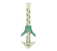 Jauge de couture de 15 cm règle "T" 5-en-1 outil de mesure en plastique patchwork multifonctionnel coulissant