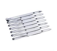 Jauge de couture extensible en aluminium de 61 cm, règle réglable pour l'espacement des plis des boutons, le matelassage, le tricot, outil de mesure du tissu, argenté (7 têtes courtes)
