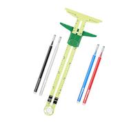 Jauge de couture - Outil de couture coulissant 5 en 1 pour des coutures précises | Glissière réglable en forme de T avec boussole et guide intégrés, accessoire de couture pour matelassage, tricot
