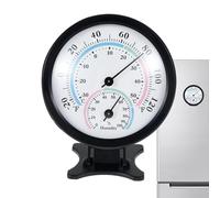 Jauge de de la température et de l'humidité, thermographe et hygromètre - Petit moniteur mécanique d'humidité et de température,Compteur analogique mural et de table, aucune pile nécessaire pour réfri