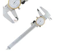 Jauge de diamètre - Échelle en acier avec plage de mesure de 0 à 150 mm - Outils de mesure en acier avec précision de 0,02 mm et horloge - Pour mesurer la profondeur de l'épaisseur du diamètre pour
