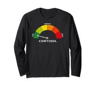 Jauge de Faible cortisol drôle Biologie Psychologie et Bien-être Manche Longue