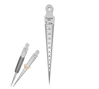 Jauge de fendage conique, jauge de fendage précise, en acier inoxydable, avec échelle facile à lire et valeurs numériques claires pour le traitement du métal, la réparation automobile