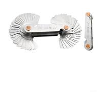 Jauge de filetage 58 ou 52 lames métriques et britanniques, outil de mesure du pas de filetage double angle 55° 60° en acier inoxydable gravé, marquages gravés, design compact pour machinistes