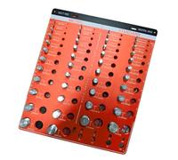 Jauge de filetage à 46 trous - Design carré avec code couleur noir et rouge - Convient pour la mesure précise des vis, écrous, boulons et filetages d'atelier