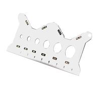 Jauge de filetage de boulon - Outil de mesure de vis de 5,91 x 2,36 pouces | Identification d'écrou double face portable standard en acier inoxydable haute précision pour tuyau de machine