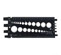 Jauge de filetage en plastique pour identification rapide des filetages métriques et impériaux M6-M22 et 1/4-1" (Noir)