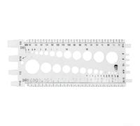 Jauge de filetage en plastique pour identification rapide des filetages métriques et impériaux M6-M22 et 1/4-1" (blanc)