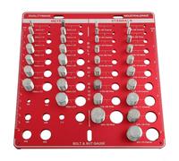 Jauge de filetage métrique 34 écrous et boulons avec 8 tailles de forets en alliage d'aluminium pour l'identification des vis standard et métriques