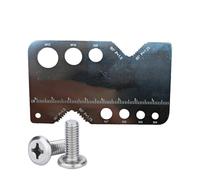 Jauge de filetage - Outil de mesure en acier inoxydable - Jauge de mesure de diamètre des boulons et des vis - Pour techniciens, mécaniciens, plomberie, travail du métal, travail du bois, atelier