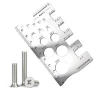 Jauge de filetage | Règle de mesure pour boulon | Règle de filetage facile à lire pour le travail du bois, la mécanique, l'atelier, l'automobile, le travail des métaux, le garage