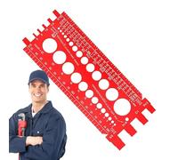 Jauge de filetage - Testeur de pente de goujon d'écrou, outil de mesure portable | Appareil d'identification multi-usage durable, précis et simple pour vis, écrous, vis, outils à main, atelier, etc