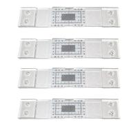 Jauge de Fissure Standard pour Béton, Enregistrement de Surveillances Des Fissures Pièces, Moniteur de Fissures En Acrylique, Outil de Mesure Des Fissures, pour Détecter La Déformation Murs