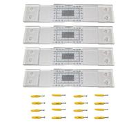 Jauge de fissure standard pour béton (lot de 2, 4 paquets) - Outil de surveillance précis des fissures - Règle de mesure des fissures - Carte