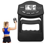 Jauge de force numérique pour la main, 180 kg, dynamomètre à main noir avec câble de charge USB, entraîneur de force de préhension intelligent et sensible, jauge de force électronique, grand écran LED