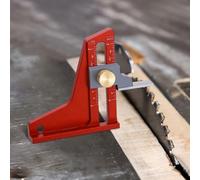 Jauge de hauteur pour travail du bois, en alliage d'aluminium, règle de mesure de profondeur de table avec double échelle, plage de mesure de 0 à 5,1 cm, pour menuisier bricolage (A)