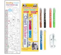 Jauge de hauteur, règle de mesure avec zone pour dessiner, fonction multiple interactive de nettoyage facile pour mur de chambre d'enfant, chambre à coucher, salle de classe, salle de jeux