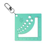 Jauge de jauge d'aiguille à tricoter, outil de règle de chaussette à tricoter, règle d'aiguille pour pull tissée à la main avec conception de boucle en métal | Outil de mesure de jauge d'aiguille