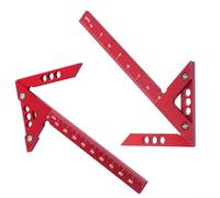 Jauge de ligne centrale en alliage d'aluminium, règle à angle droit de 4590 degrés pour des mesures précises dans la menuiserie et l'artisanat (pouce)