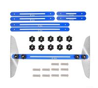 Jauge de marche d'escalier en aluminium pour mesurer les escaliers, rehausseur en métal modifiable et gabarit de marche avec marquage à double échelle en acier inoxydable