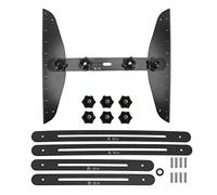 Jauge de marches d'escalier en acier inoxydable 8 pouces, 12 pouces, 16 pouces, outil de mesure de haute précision pour contremarches d'escalier, étagères, rebords de fenêtre et (Ensemble noir)