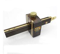 Jauge de marquage de bois Trusquin à mortaise Bois de feuillu Profondeur Bois Scribe Avec Outil de Mesure de Vis en Laiton Marquage, Traçage, Pose (Marron Foncé)