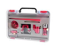 Jauge de marquage de roue réglable avec échelles parallèles, règle de traceur en alliage d'aluminium pour le travail du bois, guide de rouleau en Y pour lignes droites et de contour