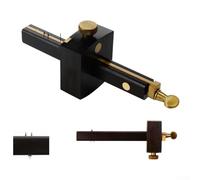 Jauge de marquage en ébène sélectionnée à la main avec glissière en laiton pour une performance constante dans le travail du bois fin (A)