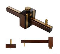 Jauge de marquage en ébène sélectionnée à la main avec glissière en laiton pour une performance constante dans le travail du bois fin (C)