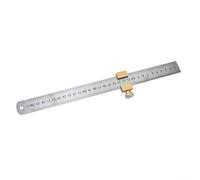 Jauge de marquage en laiton avec règle en acier, traceur réglable pour le travail du bois, outil de mise en page, guide de règle antidérapante pour menuiserie, outil de mesure pour 0,3 à 2 mm
