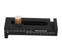 Jauge de marquage en laiton et aluminium noir, outil de mesure du travail du bois, règle de profondeur gravée avec surface anodisée, règle de ligne de précision pour la mesure et