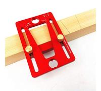Jauge de marquage précise en alliage d'aluminium rouge/bleu à queue d'aronde, joints en bois, gabarit de tenon, outils de mesure pour le travail du bois, fabrication (couleur : rouge)
