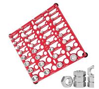 Jauge de mesure de filetage - Identificateur de fixation métallique compact, outil d'inspection de matériel | Référence de dimensionnement d'écrou de vis de précision pour les techniciens d'at